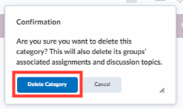 delete category confirmation