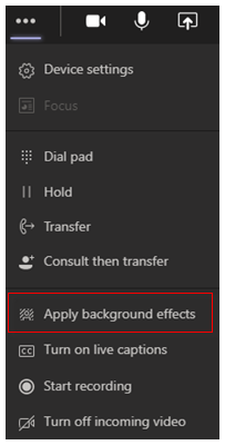 apply background effects button