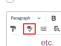 image showing location of Accessibility checker icon