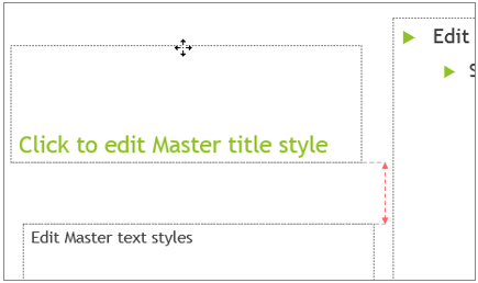 Showing the editing option for Master title style