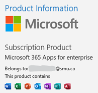 Image showing the office account subscription type