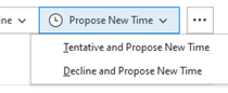 Image showing the propose new time button